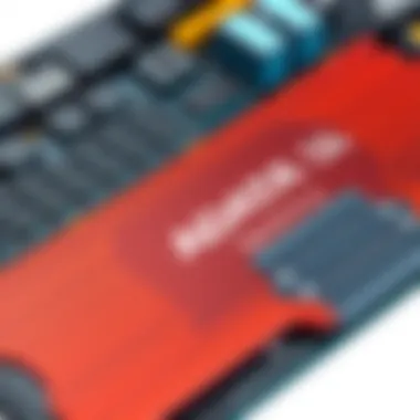 Close-up view of ADATA SSD architecture