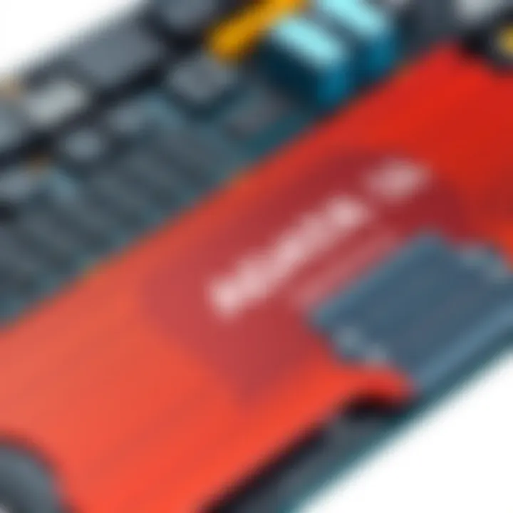 Close-up view of ADATA SSD architecture