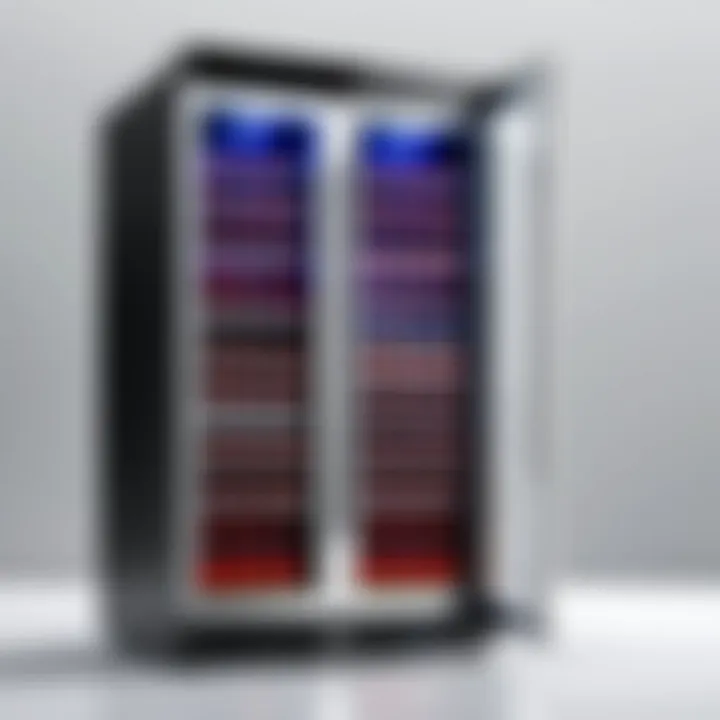 Aobosi wine refrigerator featuring advanced cooling technology.