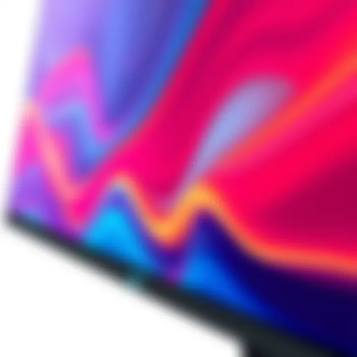 Close-up of AOC 12367F monitor displaying vibrant colors and clarity.
