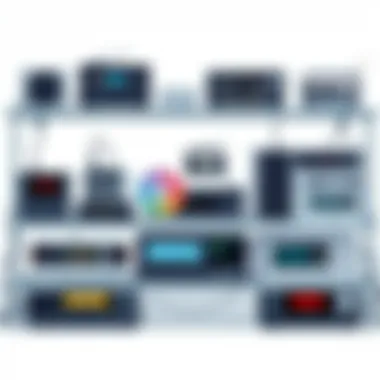 Diverse audio devices illustrating the evolution of music consumption