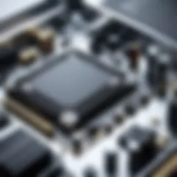 Essential computer components laid out for assembly
