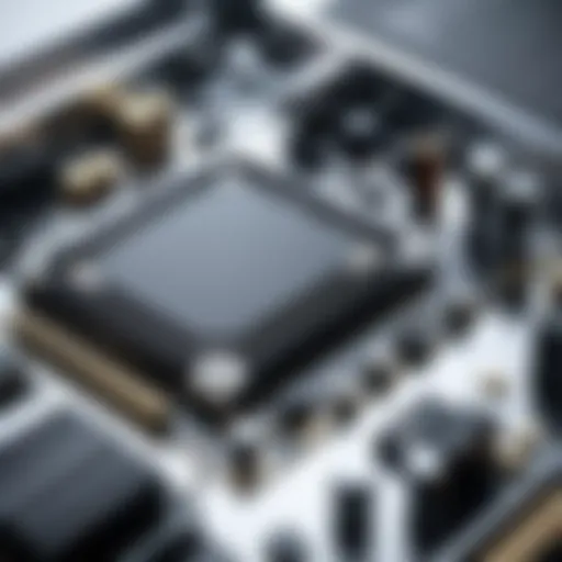 Essential computer components laid out for assembly