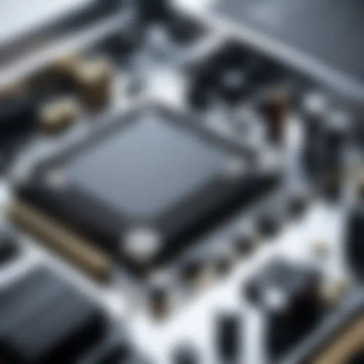 Essential computer components laid out for assembly