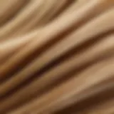 A close-up of buttered toast hair extensions showcasing texture and color variety