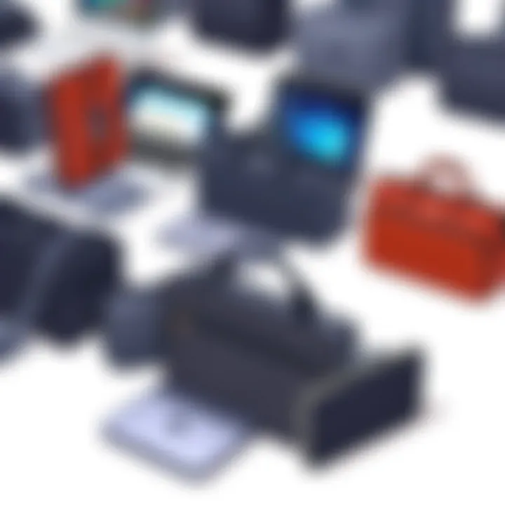 A Diverse Array of Laptop Carrying Case Options Variety of carrying cases for laptops
