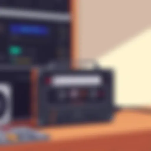 The Charm of Cassette Players Vintage cassette player showcasing analog audio technology