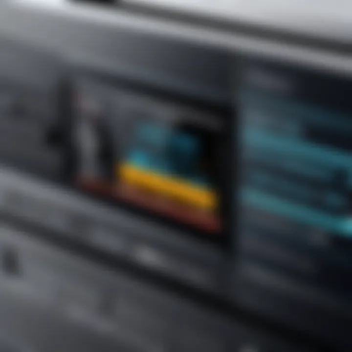 Close-up view of the audio controls and features on a CD cassette shelf system