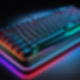 Wireless gaming keyboard with RGB lighting