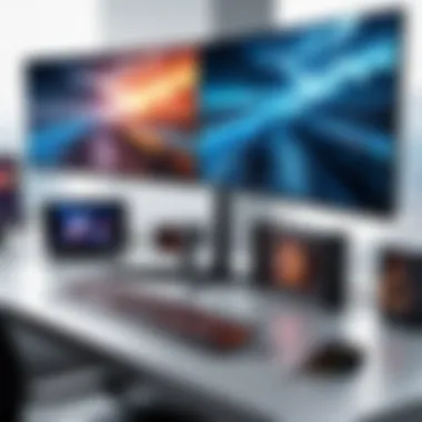 Triple Monitor Gaming Configuration Gaming configuration with a triple monitor display