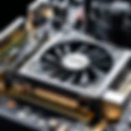 Close-up view of a high-performance graphics card