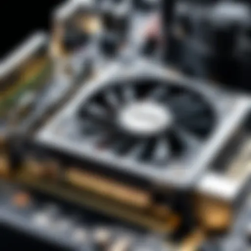 Close-up view of a high-performance graphics card