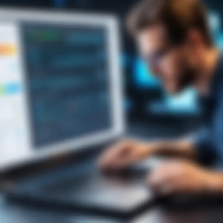 User analyzing laptop performance specifications