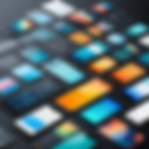 Diverse types of screen protectors displayed