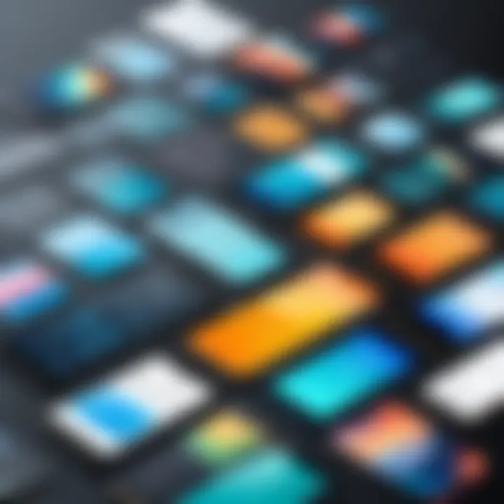 Diverse types of screen protectors displayed