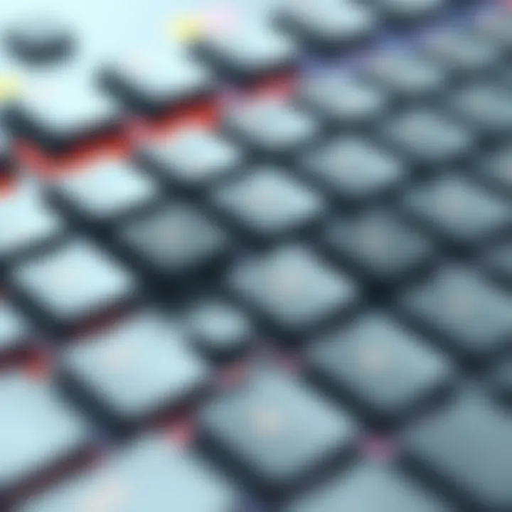 Close-up of the K350 keyboard's key technologies and switch mechanisms