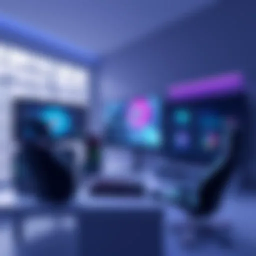 High-performance gaming setup with RGB lighting