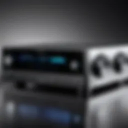 A high-end audio receiver with various connectivity options