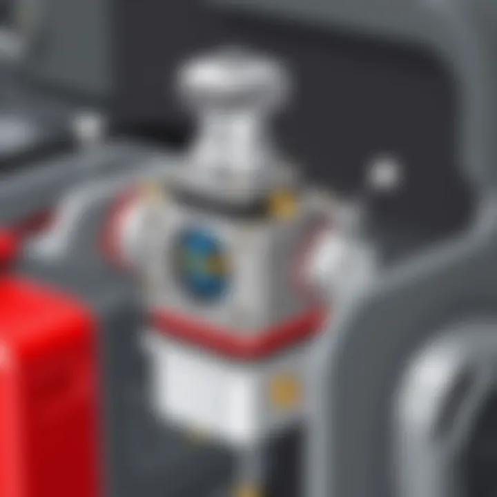 Detailed view of the Briggs and Stratton 1450 carburetor components