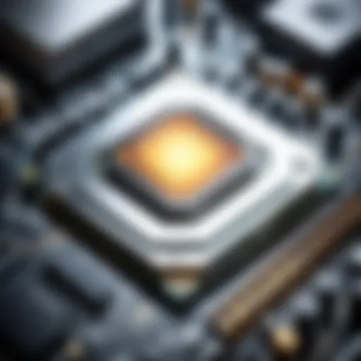 Close-up of a clean CPU with dust removed