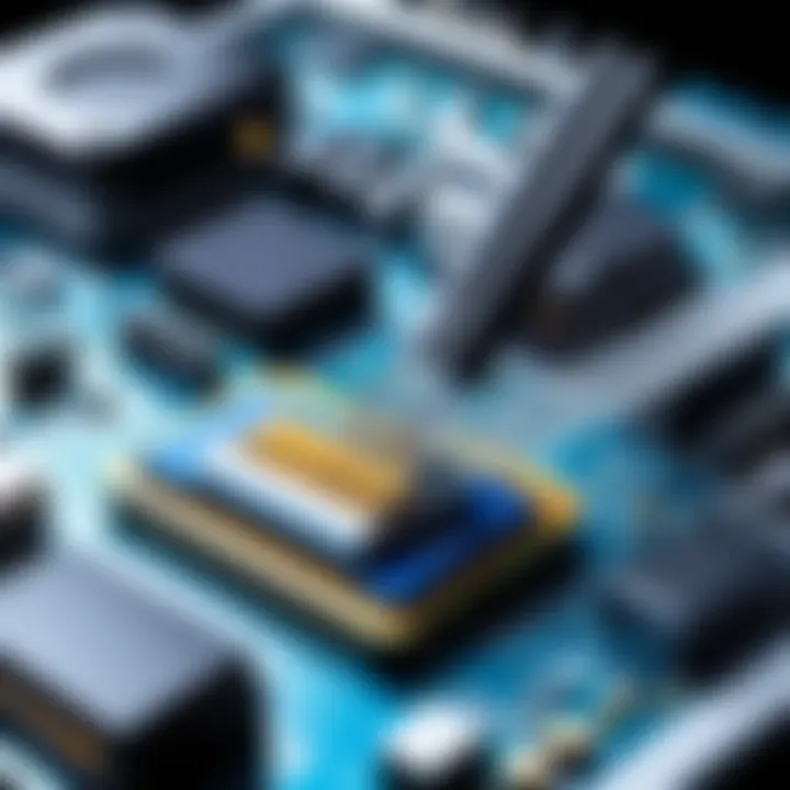 Essential tools for CPU dust cleaning including brushes and compressed air