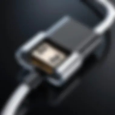 Close-up of a USB-C connector showcasing its design and durability