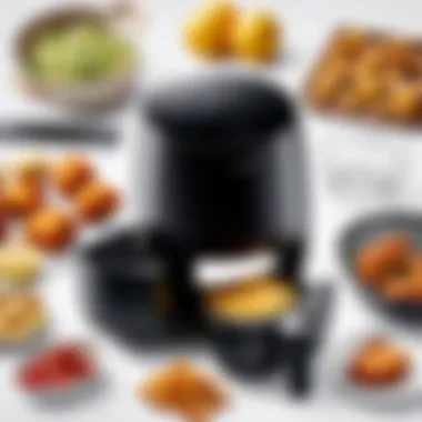 Diverse Ultrean Accessories Collection Variety of Ultrean air fryer accessories displayed elegantly