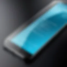Close-up view of an AmFilm screen protector showcasing its clarity and smoothness.