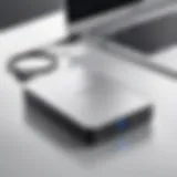 High-capacity portable drive on a modern desk setup