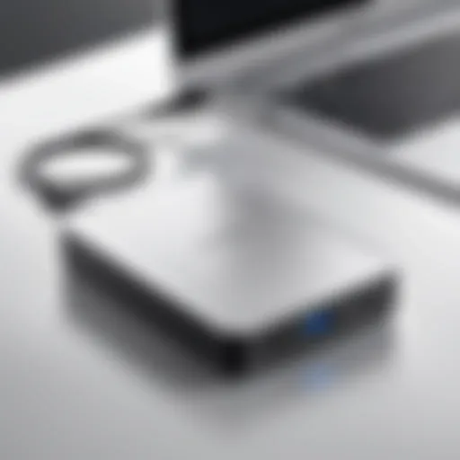 High-capacity portable drive on a modern desk setup