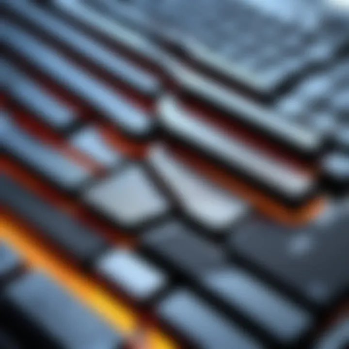 Different textures and materials used in gaming keyboard mats