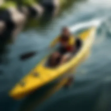 Performance and Stability of Brooklyn Kayaks in Water Kayak in serene waters emphasizing performance and stability