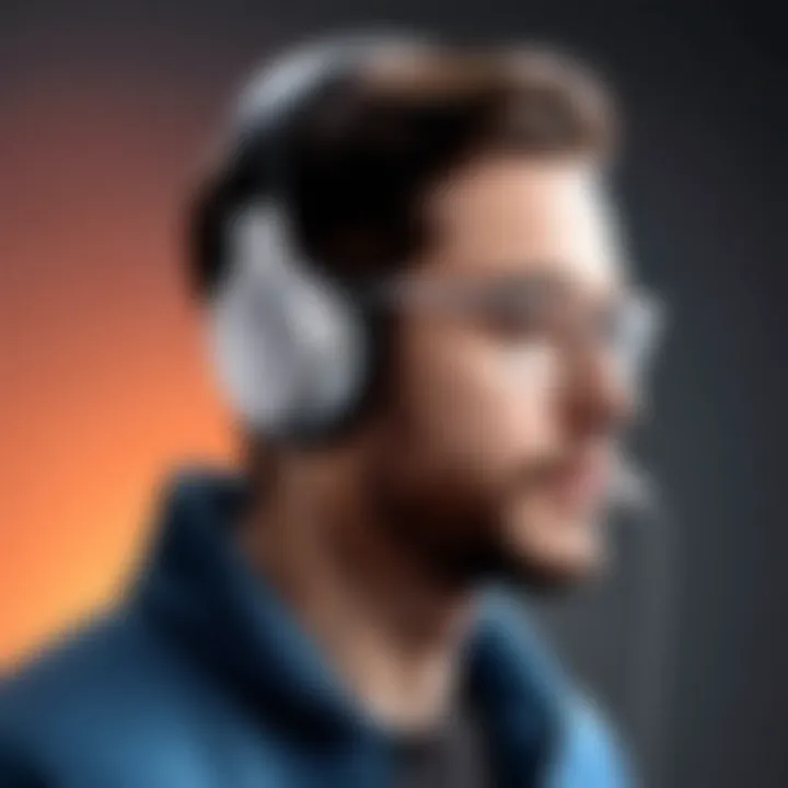 User enjoying immersive sound with Yowu headset