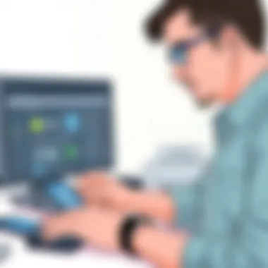 Consumer evaluating refurbished electronic products