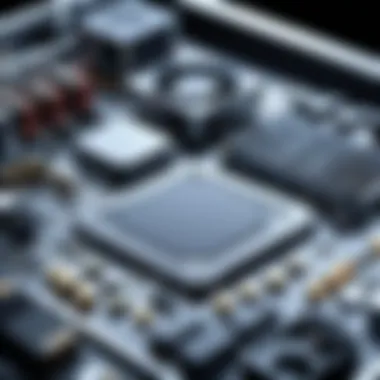 Components for Custom Computer Assembly Detailed view of computer components arranged on a workstation