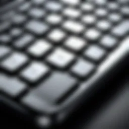 Close-up view of the Dell Chiclet keyboard showcasing its sleek design.