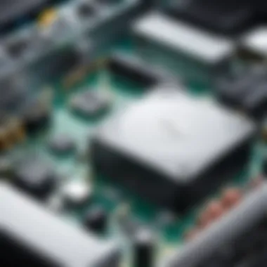 Detailed View of Dell Desktop Components Close-up of various Dell desktop components