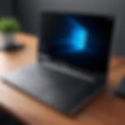 Sleek design of the Dell XPS showcasing premium materials