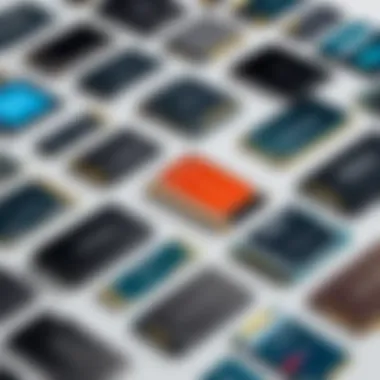 Diverse Types of Solid-State Drives Illustration of different types of SSD drives available in the market