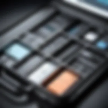 Interior of the HP Envy carrying case with organized compartments