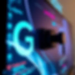 Close-up of a 240Hz monitor showcasing G-Sync technology