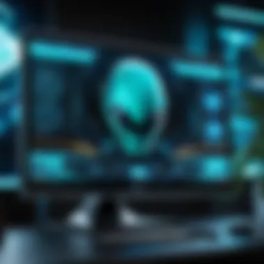 Futuristic Aesthetics of Alien Gaming Monitors Stunning design of Alien gaming monitor showcasing its futuristic aesthetics