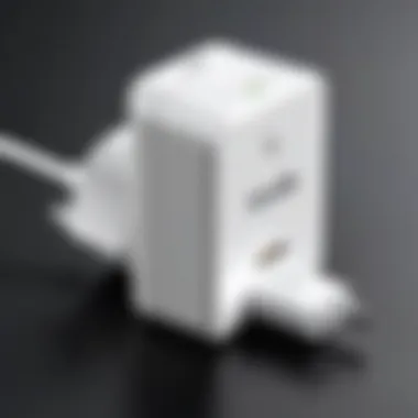 Detailed View of Kindle Paperwhite Charger Design Close-up of the Amazon Kindle Paperwhite charger showcasing its design.