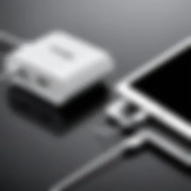 Kindle Paperwhite and Charger Compatibility Overview Amazon Kindle Paperwhite next to its charger, illustrating compatibility.