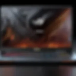 Asus gaming laptop showcasing advanced graphics capabilities