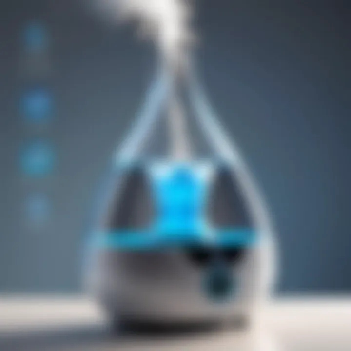 User-friendly features of a personal humidifier shown in detail