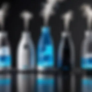 Different types of battery-operated humidifiers displayed together