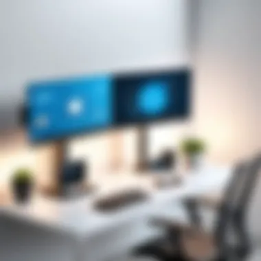 Ergonomic Workspace Layout with Wall-Mounted Monitor Ergonomic workspace layout with wall-mounted monitor