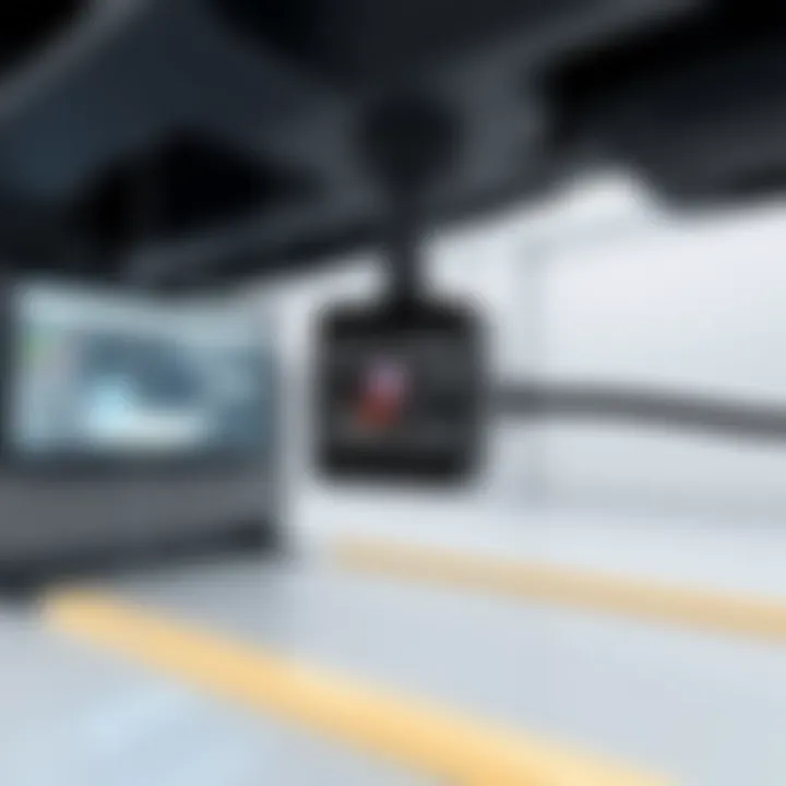 Automotive Inspection with Snake Camera Wide-angle shot of camera being used for automotive inspection