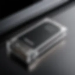 Detailed view of a 500 GB USB flash drive showcasing its design and specifications.